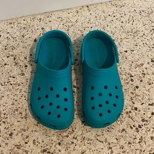 Teal Crocs
